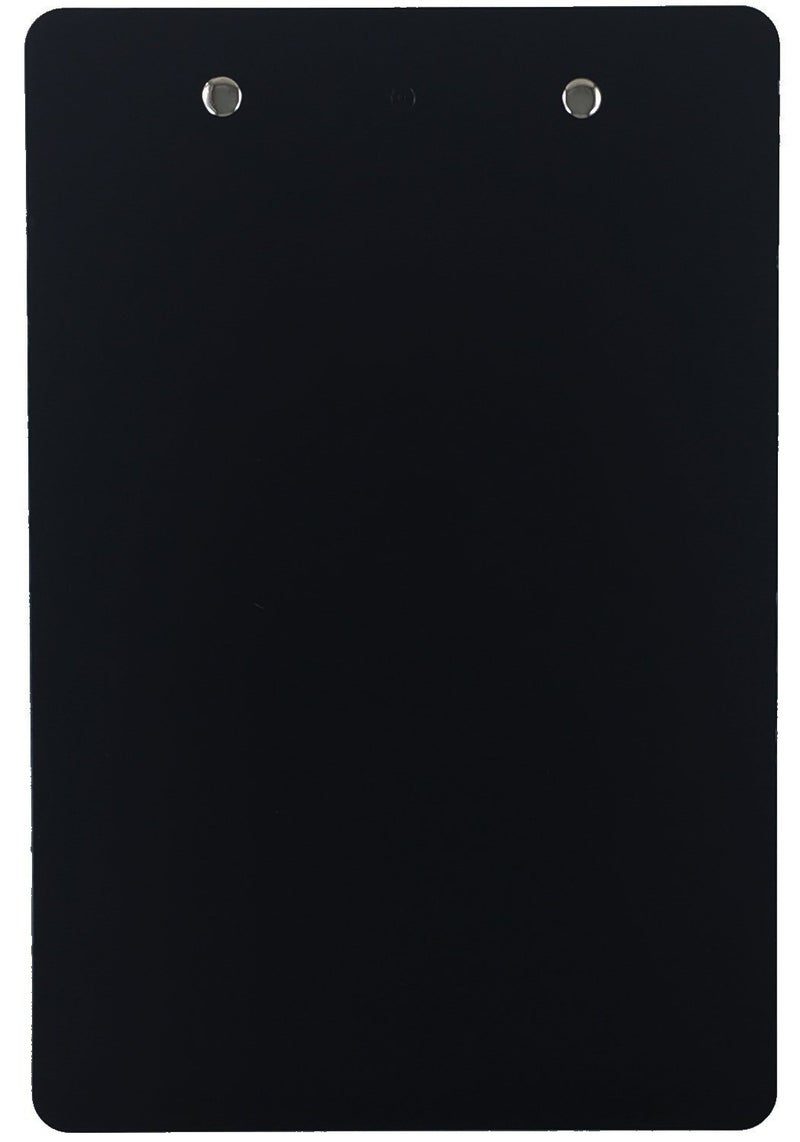 Trade Quest Memo Clipboard 6'' x 9'' Low Profile Clip Plastic (6-Pack) (Black) - Image 3